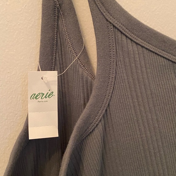 NWT Aerie Shoulder Ribbed Midi Dress - Picture 4 of 6